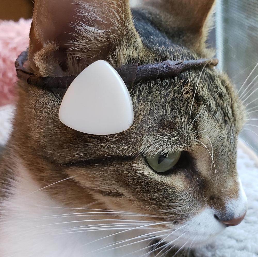 Oversized Faux Mother-of-pearl Lucite Retro Triangle Earrings